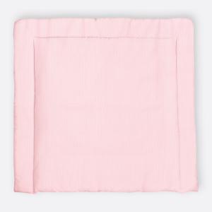 KraftKids Wickelauflage kleine Blätter rosa auf Weiß breit 60 x tief 70 cm passend für Waschmaschinen-Aufsatz von KraftKids