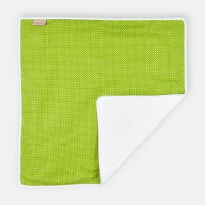 KraftKids Wickelunterlage weiße Punkte auf Grün 3 Lagen wasserundurchlässig weich Frotte 100% Baumwolle