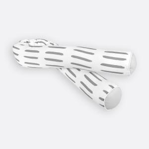 KraftKids Bettrolle Unigrau und graue Striche auf Weiß Stärke: 10 cm, Rollenlänge 200 cm
