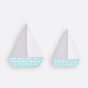 KraftKids Segelboot weiße Pfeile auf Mint