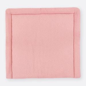 KraftKids Wickelauflage Musselin rosa Punkte breit 60 x tief 70 cm passend für Waschmaschinen-Aufsatz von KraftKids