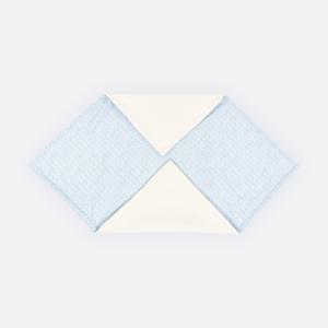 KraftKids Decke für Babyschale Winter weiße Feder Muster auf Blau