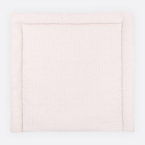KraftKids Wickelauflage weiße Feder Muster auf Rosa breit 60 x tief 70 cm passend für Waschmaschinen-Aufsatz von KraftKids