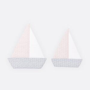 KraftKids Segelboot weiße Feder Muster auf Rosa