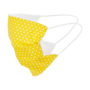KraftKids Gesichtsmaske weiße Punkte auf Gelb