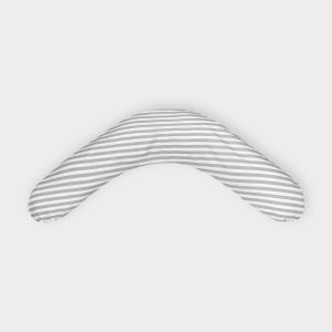 KraftKids qualitäts Stillkissen dicke Streifen grau mit geprüften Micro-EPS-Perlen mit