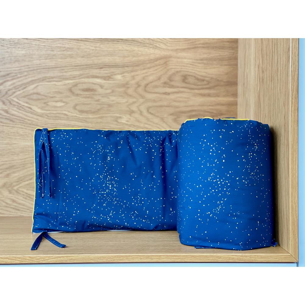 KraftKids Nestchen Sternenhimmel Nestchenlänge 60-60-60 cm für Bettgröße 120 x 60 cm
