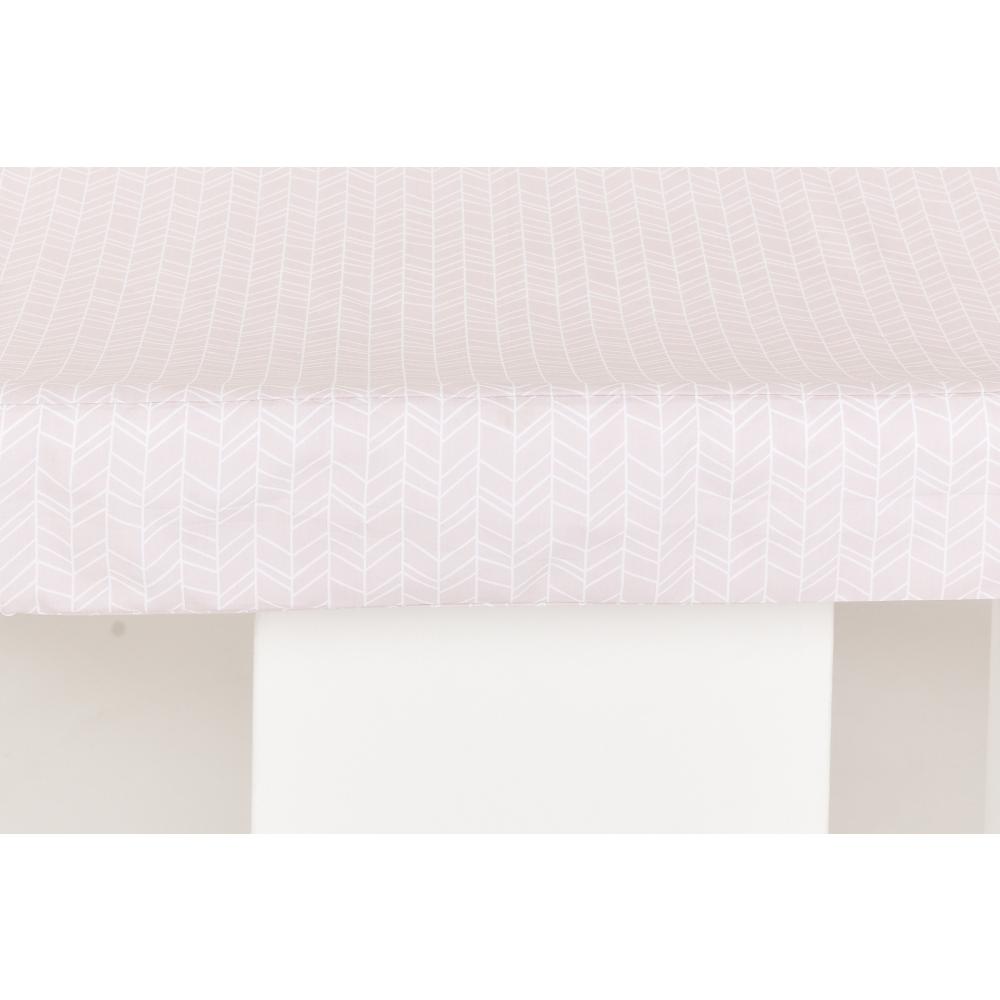 KraftKids Bezug für Keilwickelauflage Streifen rosa Wickelunterlage-Bezug aus 100% Baumwolle Wickelbezug in 50 x 70 cm tief abwaschbar