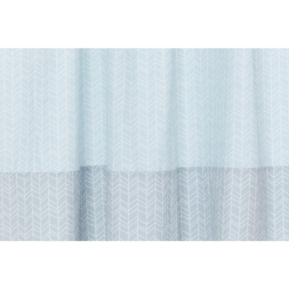 KraftKids Gardinen weiße Feder Muster auf Blau Länge: 230 cm